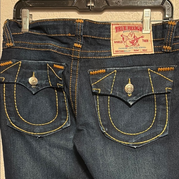 True Religion Blue Straight Leg Jeans Classic Denim - Picture 4 of 5